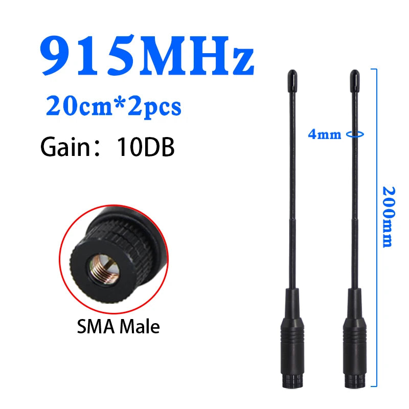 LoRa 868MHz 915 MHz Soft Antenna for Meshtastic 900M Omnidirectional 915MHz LoRawan Whip Antenna High Gain Long Range SMA Male