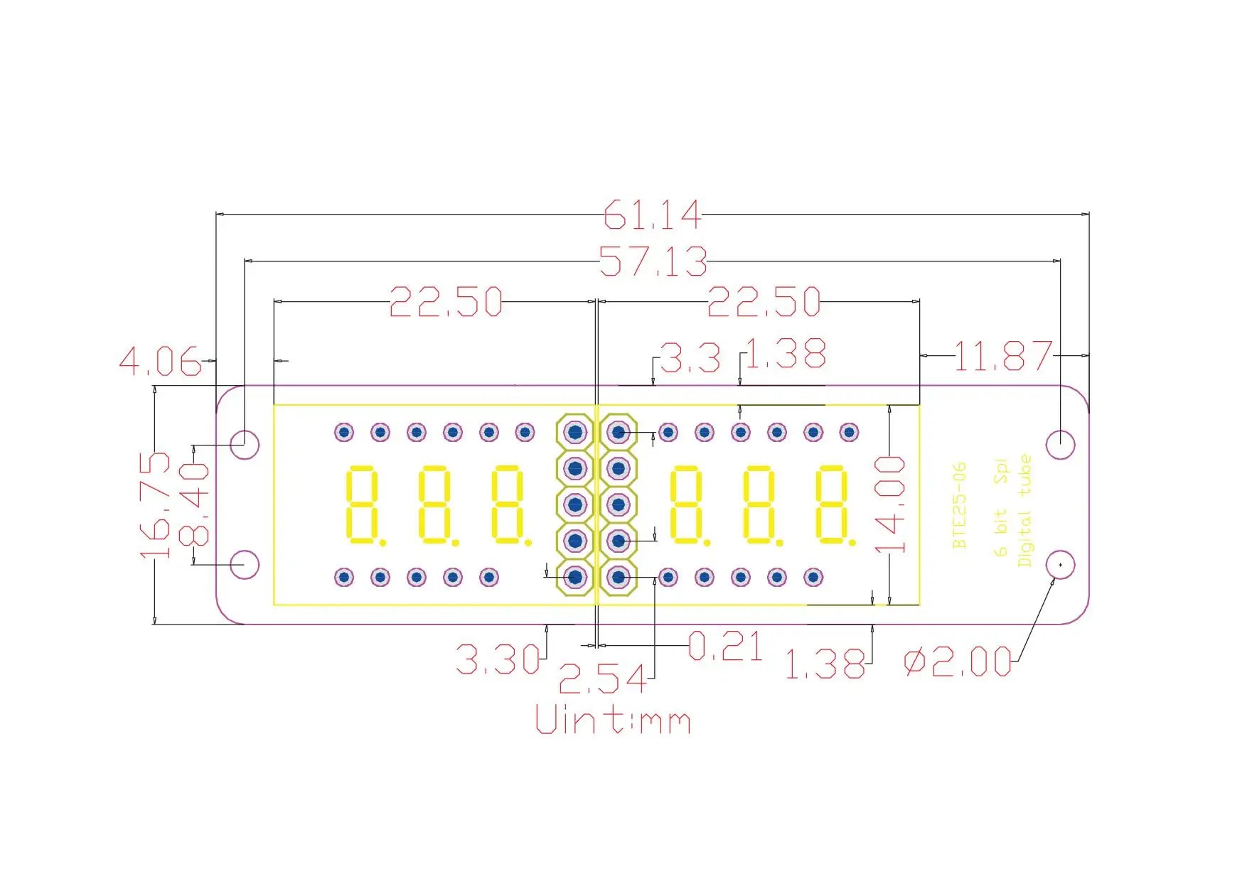 MAX7219 0.36 Inch 6 Bits Digital LED Display 7 Segment Module 6 Color Available for Arduino STM32 STC AVR ESP32 Unwelded