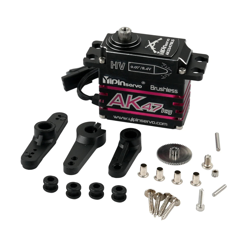 47KG Metal Digital Servo 180/270/360 Degree Angle Controllable Brushless Motor AK47 Power Functions Servos For Robot Car Model