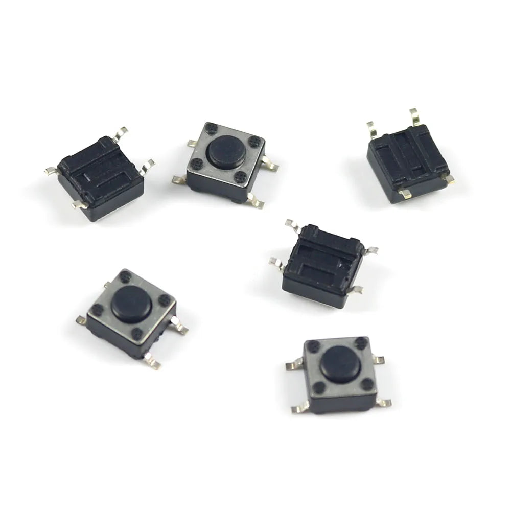 20/50/100pcs Push Button Switch 6*6*4.5/6*6*6.5 Tact Switch Tactile 6x6x4.5/6x6x6.5 SMD SMT Height Is 4.5mm 6.5mm