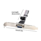 1pcs for Motherboard 9 Pin RS232 DB9 Pin Com Port Ribbon Serial Cable Connector Bracket Male High Quality Supplies Accessories