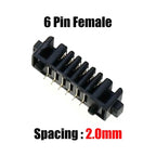Cltgxdd 10pcs Blade Battery Connector 2.0mm 2.5mm Pitch 4 5 6 7 8 9 10 Pin Plug Male Female Socket PCB Solder Header Receptacle
