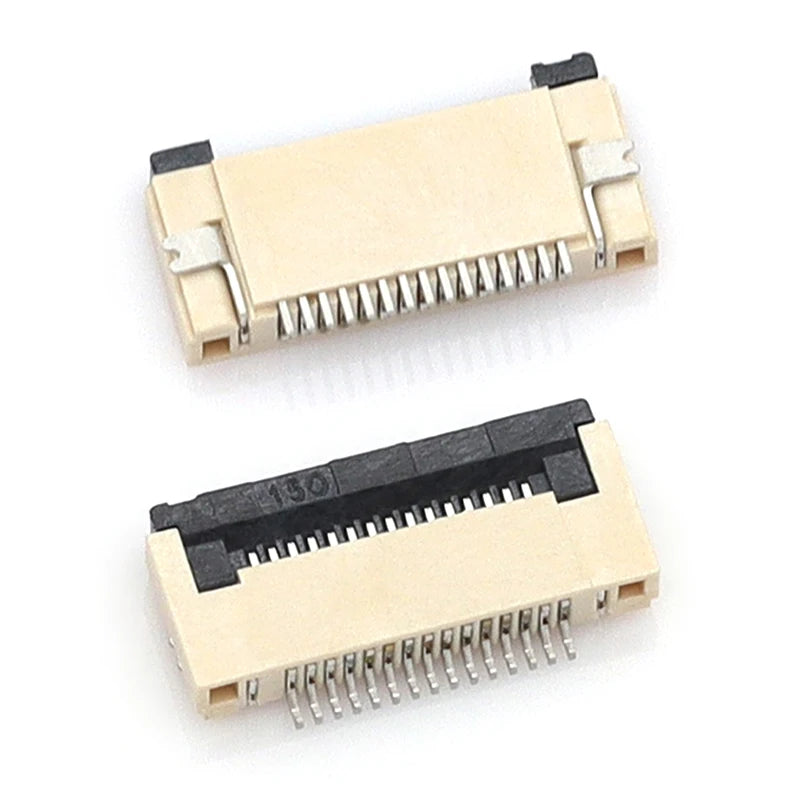 10pcs 4P 5P 6P 8P 10P 12P 14P 16P 20P 22P 24P 30P 34P 0.5mm/1mm Pitch Under Clamshell Socket FPC FFC Flat Cable Connector