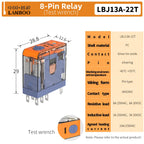 LANBOO J13A Series 5pin 8pin Intermediate Relay Auxiliary Relay 10A 12A 12V 24V 220V Custom Voltage with Test Wrench for Automot