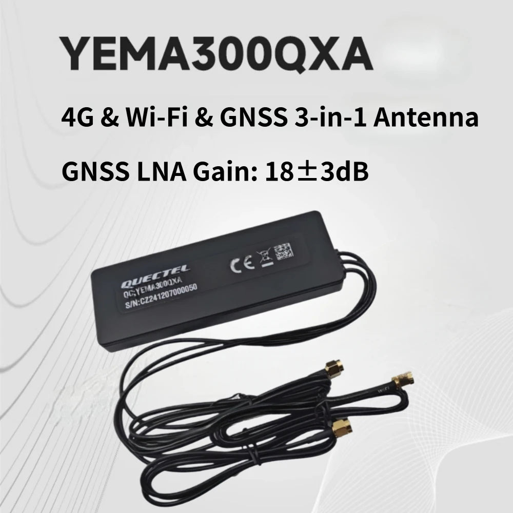 Quectel 4G WiFi GNSS 3 in 1 Combo External Antenna Signal Amplifier LTE 2.4G GPS Multi-band High Gain SMA Connector 1m Cable