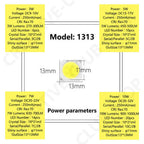 10pcs A Lot 3W/5W/7W/10W 6500K/4000K/3000K LED COB Light Beads 1313 LED Lamp Bead LED Bulb Chip Spot Light Downlight Diode Lamp