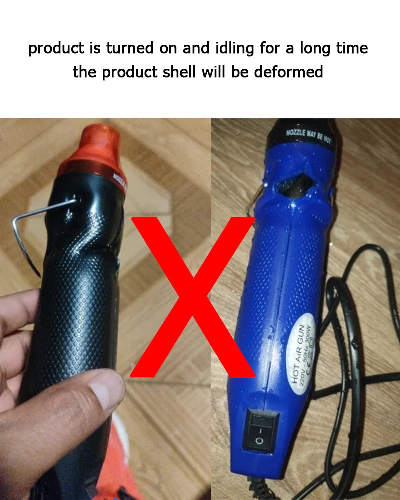 Hot Air Gun 220V Soldering Temperature Blower Gun DIY Crafts Electric Power Hot Dryer Mini Heat Gun For Shrink Tubing Car Wrap