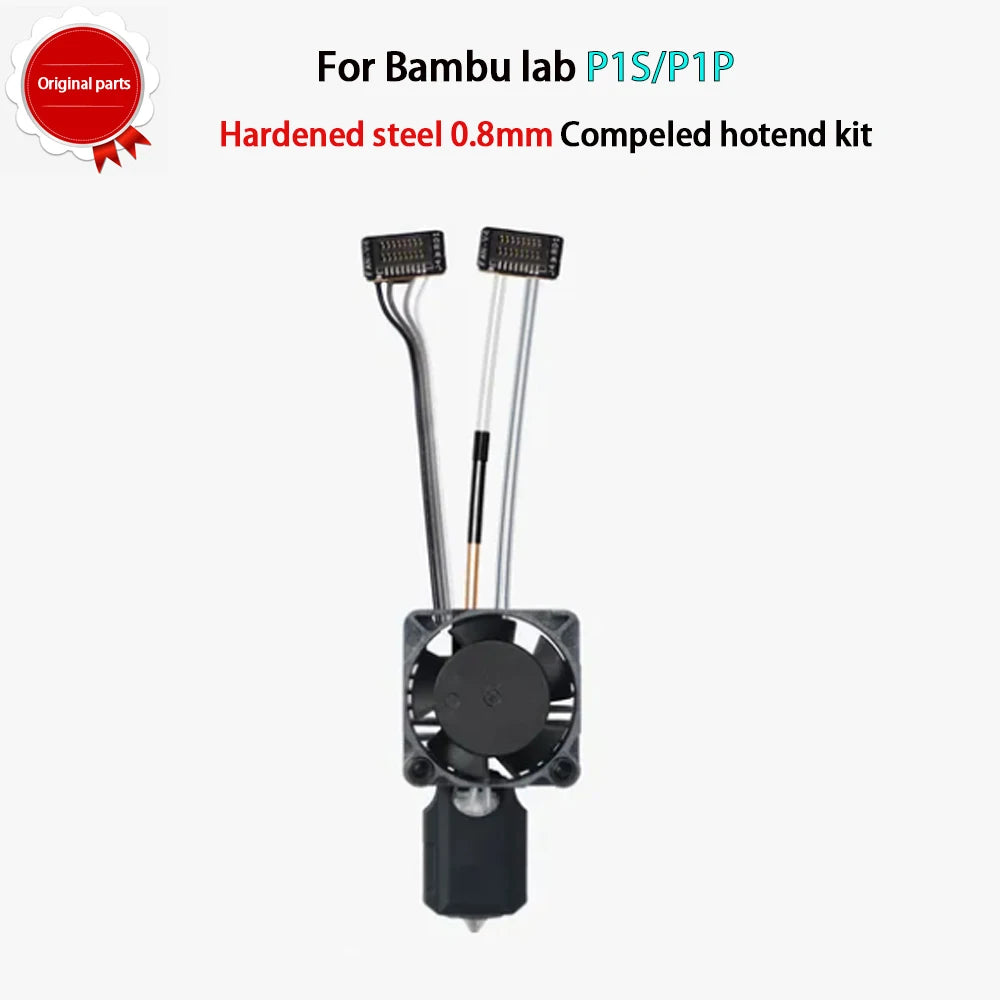 Original Hotend For Bambu Lab X1 X1C P1P P1S Hard Steel Nozzles Bamboo Hotend Thermistor For bambu lab cooling fan P1s X1c Hoend