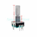 2pcs EC12 Rotary Encoder Switch 360 Degree RE12 Audio Coding 5pins 24 Positions With Push Button Handle Length 15/20mm