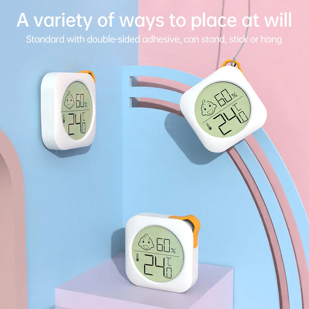 Mini Indoor Thermometer LCD Digital Temperature Meter Humidity Meter Sensor Weather Station -20~60℃ Desktop Digital Gauge
