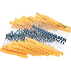 300/600/820pcs Resistor Kit 10 Ohm-1MOhm Resistors 1/4 W ±1% Carbon Film Single Resistor Electrical Electronics 30/41 value
