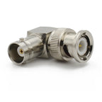 BNC Male to BNC Female 90 Degree Right angle BNC RF Coaxial Converter with Nut Bulkhead  Adapter Wire Terminal  50ohm