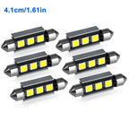 2/4/6/10PCS Super Bright Festoon LED 31/36/39/42MM 5050 3Chips Aluminum Body Fast Cooling for Car Reading Liscense Plate Light