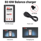 HotRC A400/B3 10W Balance Charger 2S/3S/4S Cells 100V-240V AC EU/US Plug Lipo Battery Fast Charger Remote Control Car Charger