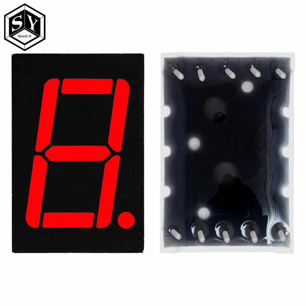 0.56 inch 1bit Common Cathode Digital Tube Red LED Digit Display 7 Segment 0.5inch 0.5 0.56 inch 0.56'' 0.56in