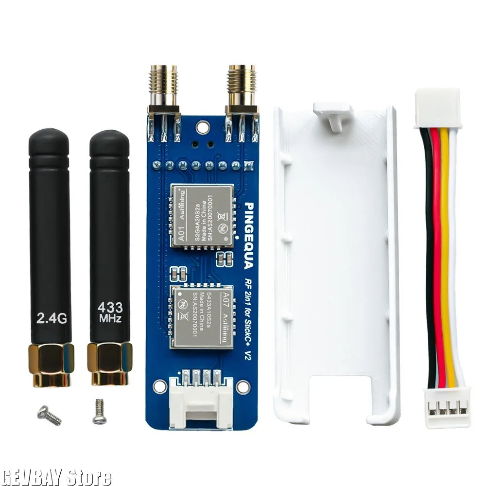 RF 2-in-1 Module for M5Stack StickCPlus 1.1&2, Supports NRF24 2.4GHz and CC1101 433MHz with Bruce Firmware, Without Machine