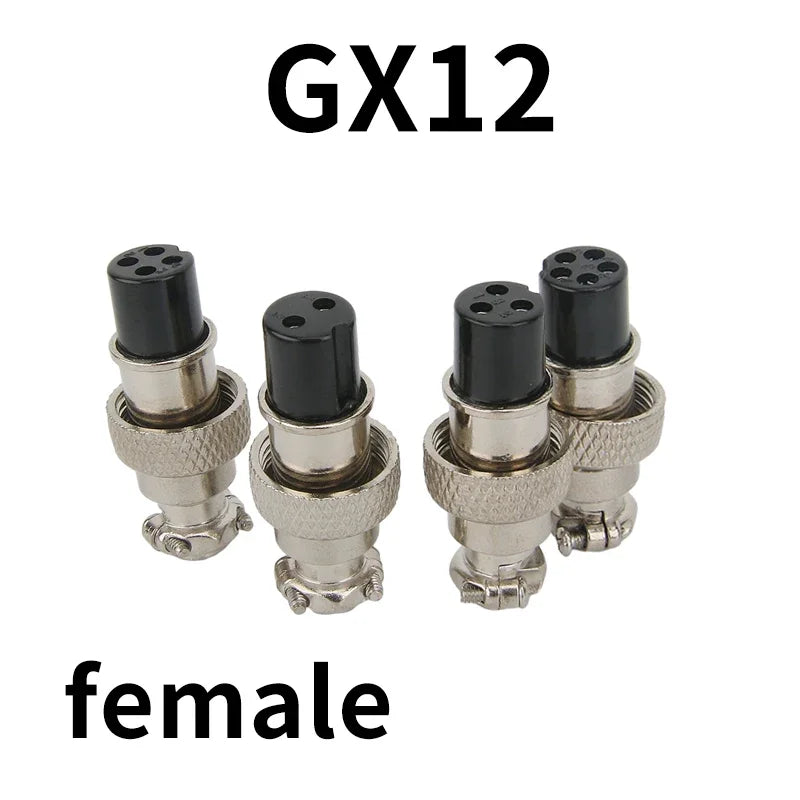 GX12 GX16 GX20 2/3/4/5/6/7/8/9/10 Pin Male Female Butting Wire Cable Circular Aviation Socket Plug Panel Connector Dropshipping