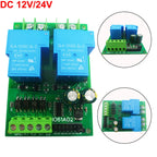DC 12V 24V 30A Motor Controller Relay Board Forward Reverse Control Limit Start Stop Switch for Garage Door Crane Elevator