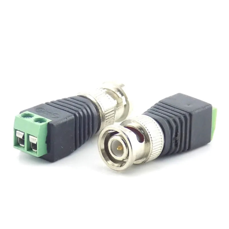 2/5/10pcs 12V DC BNC Male Female Connector Coax CAT5 Video Balun Adapter Plug For Led Strip Lights CCTV Camera Accessories B5