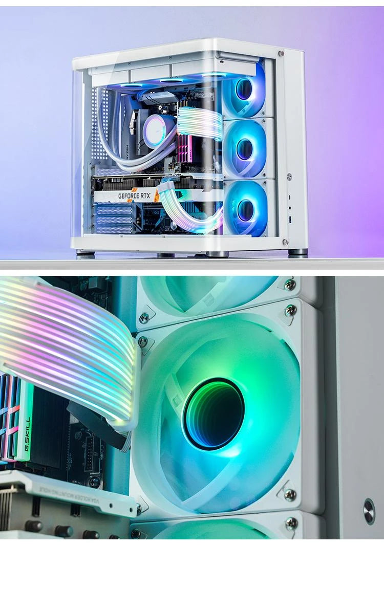 JONSBO SL-120 ARGB Fan 120mm Cooler for PC Case Fan 5V 3PIN/4PIN PWM CPU Cooler PC Fan RGB Front Reverse Case Fan