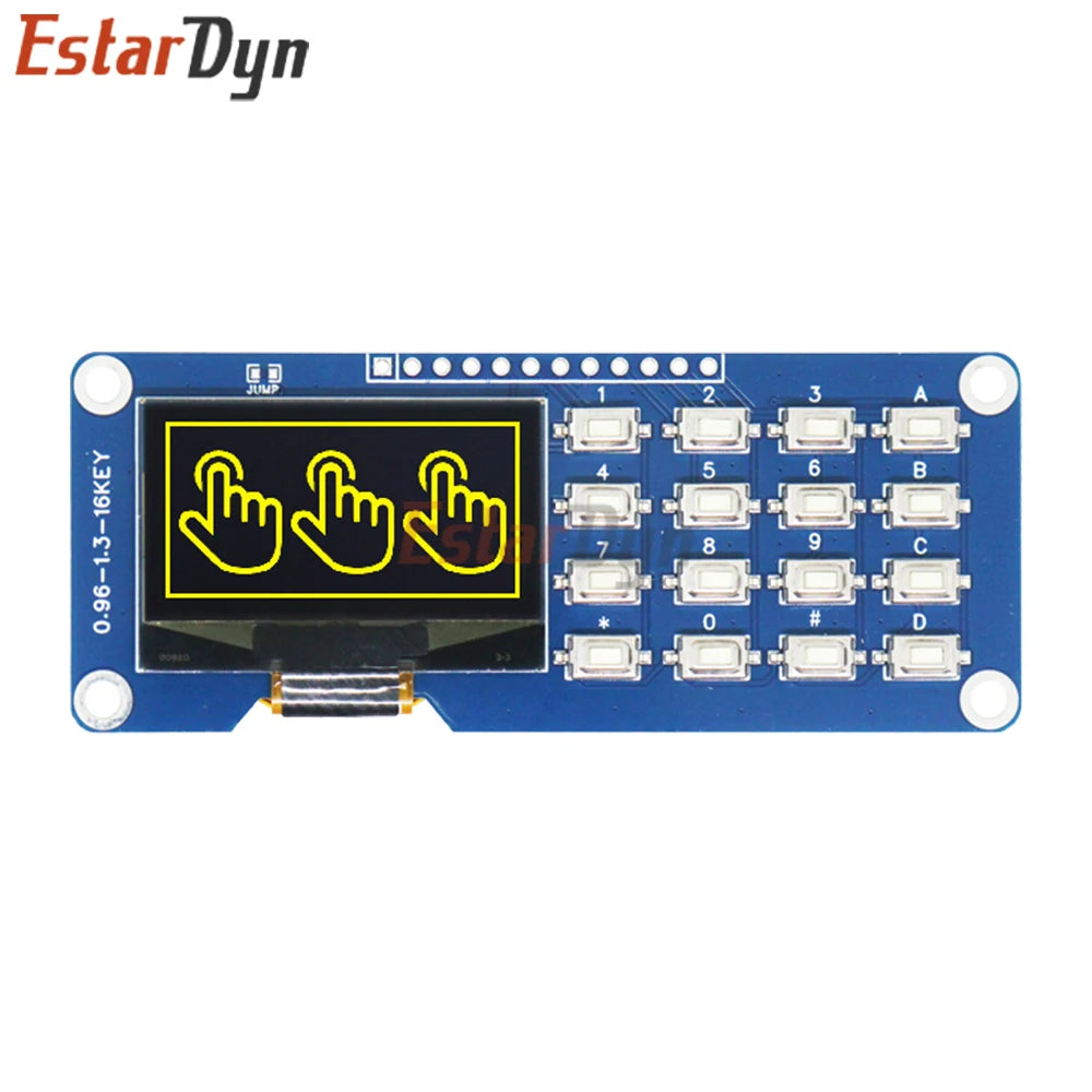 1.3 Inch 128x64 OLED Display SSD1116 with 4x4 Matrix Keyboard Module I2C SPI for Raspberry Pi ESP32