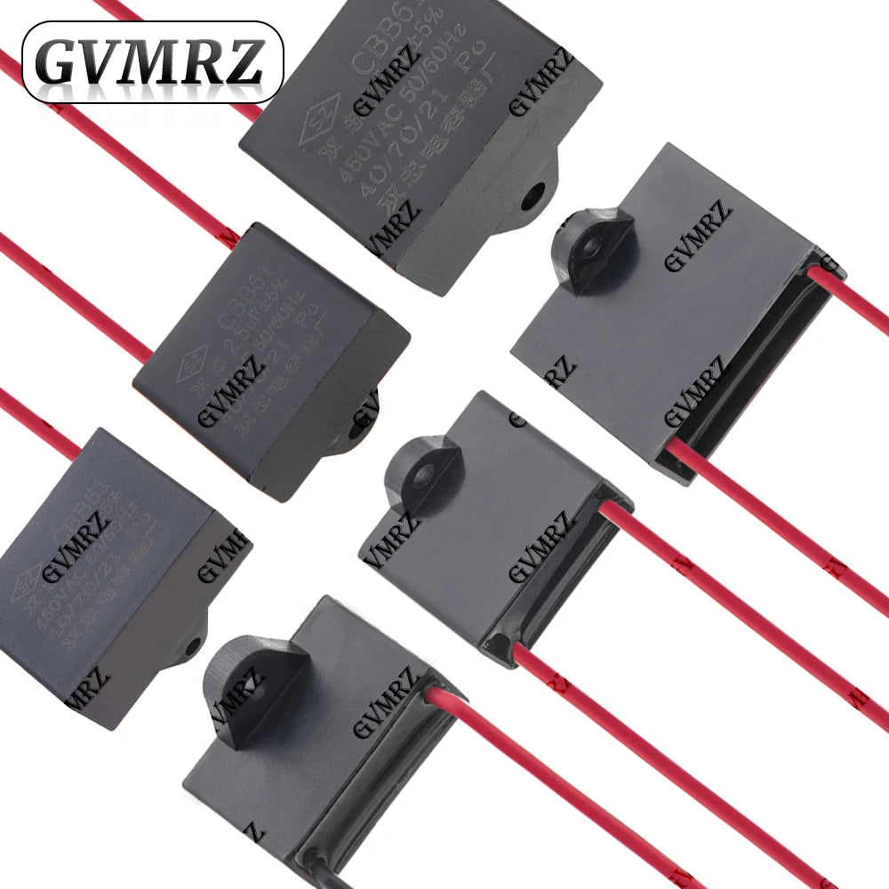 CBB61 Motor Run Capacitor 1.5–20uF 250V 450V AC Polypropylene Film for Fan Motor Replacement