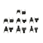 20Pcs 6x6 Tactile Tact Push Button PCB Momentary Self-reset Switch 4Pin Right Angle With stent 6*6*4.3/5/6/7/8/9/10/11/12/13mm
