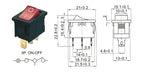 AC Power Cord Socket With Rocker Switch Rocker Switch Fuse Holder, 250V/AC 10A Connector Plugss Connector 3 Pin IEC320 C14