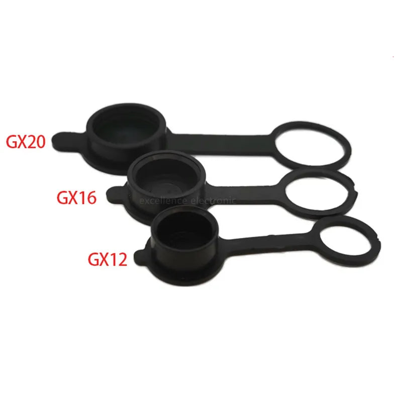 2/5/10pcs GX12 GX16 GX20 Aviation Circular Plug Socket Rubber Protective Cover Welding Cable Connectors Waterproof Dust Cap
