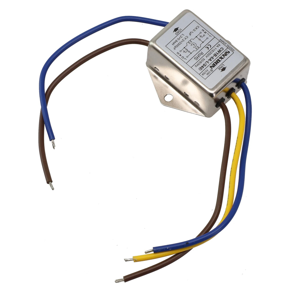 Power Filter Line Audio Purifier CW1BL AC 250V AntiInterference Designed for Electrical and Household Equipment Rated 3A 6A 10A