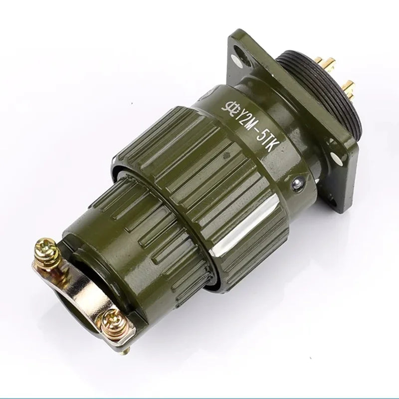 Y21M Series Fast Buckle Aviation Fixed Type Industrie Connector Plug Socket Male Female  2/3/4/5/7/10/14/16 Pin Army Green