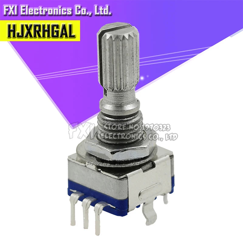 5PCS Half / Plum axis rotary encoder, handle length 15mm / 20mm code switch/ EC11/ digital potentiometer with switch 5Pin 3Pin