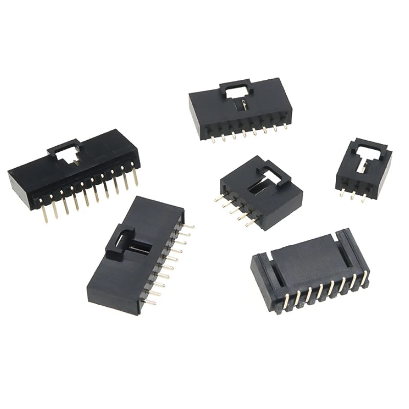 MX2.54 TJC8 Dupont Connector 2/3/4/5/6/7/8/9/10Pin With Lock Buckle Single Row 2.54mm Right Angle Straight/Curved Needle