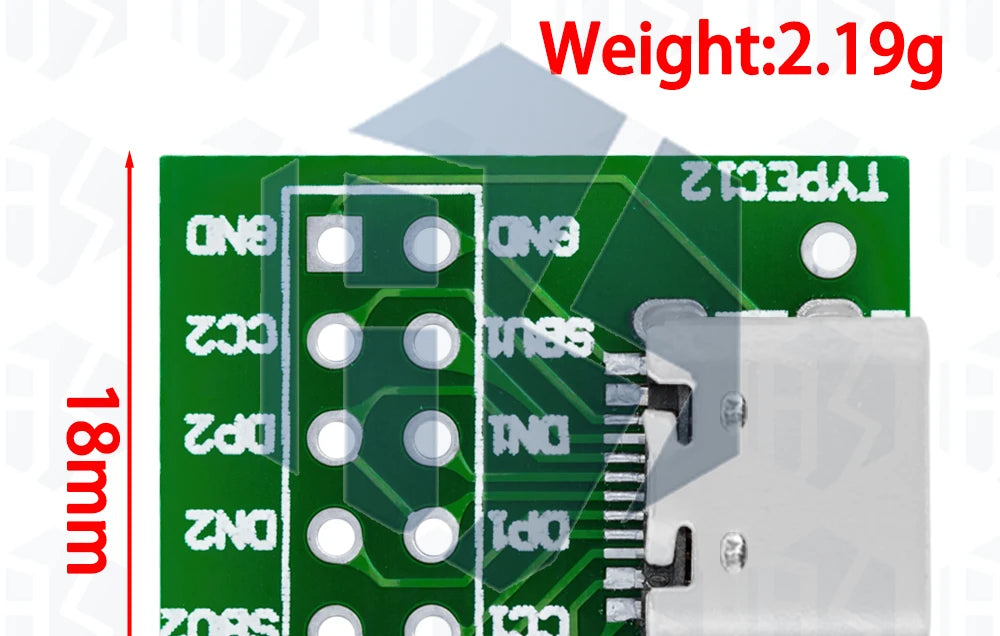 1~10PCS 5‌v 3a USB-C to DIP Breakout Board - Type-C Female Solderable Adapter with 24-pin Header for PCB Prototyping