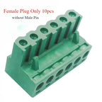10pcs/sets Female Male Plug Aerial Butt Welding 2EDGRK 15EDGRK-5.08mm 2P-24P Plug-in Solder-free Wire Terminal Block Connector
