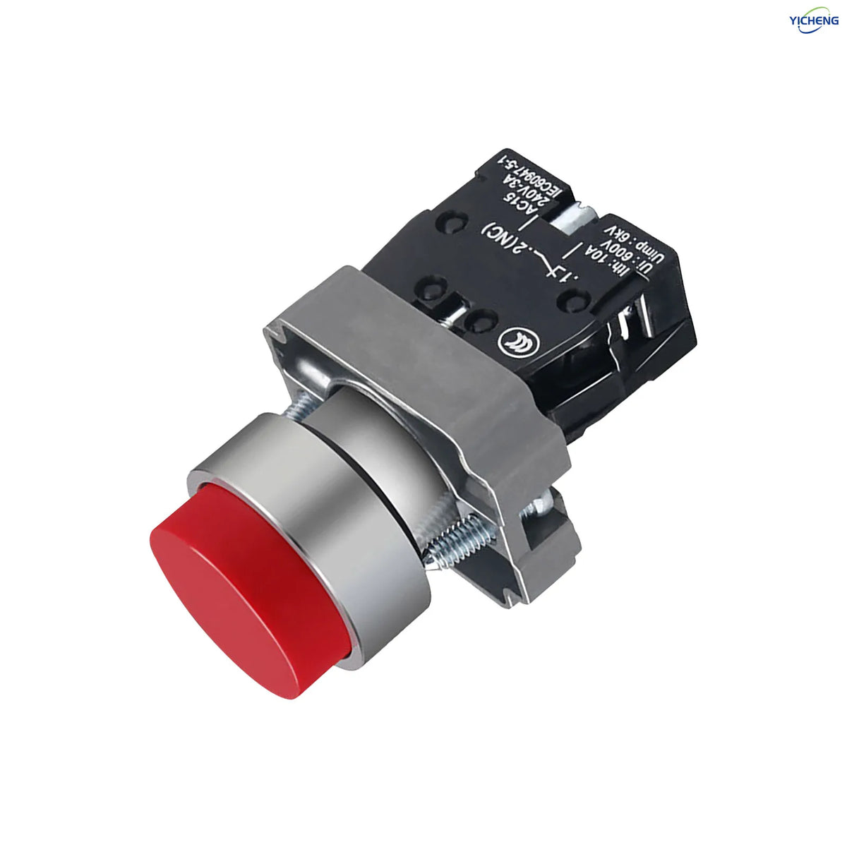 10Pcs 22MM High head Momentary Push Button Switch 1NO1NC SPDT 10Amp 600V Metal Head Waterproof IP65,Control power button switch