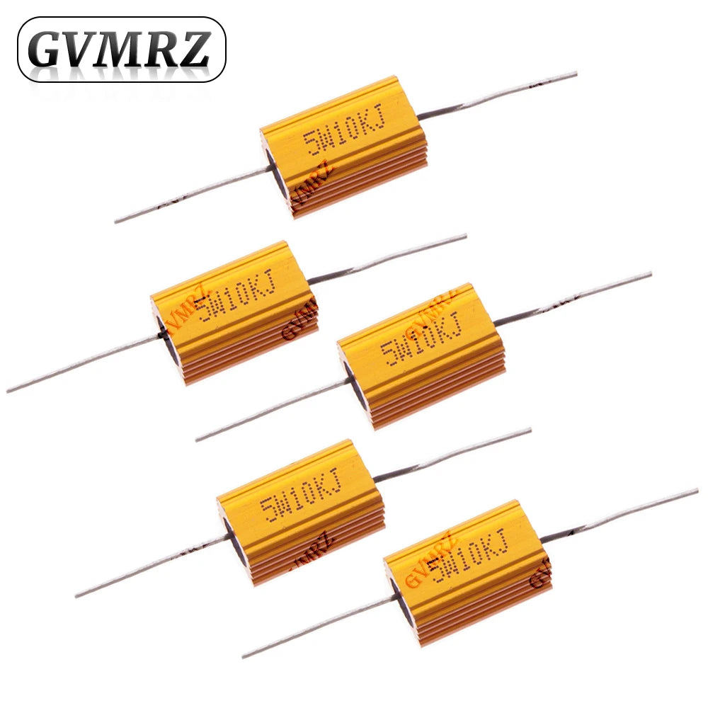 5W Aluminum Housing Power Resistor Wirewound Resistor Assorted Resistance Values for Electronic Projects