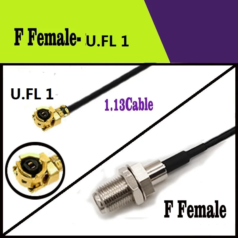 10/100Pcs F Female To UFL 1  MHF4 antenna cable rf 1.13 0.81 RG178 cable F female male cable to U.FL 1 tail fiber cable assembly