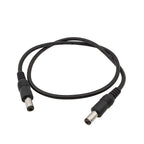 1Pcs Black DC Power Cable 5.5mm x 2.1mm Male to 5.5mm x 2.1mm Male Plug Connector Extension Cord for CCTV Security Camera