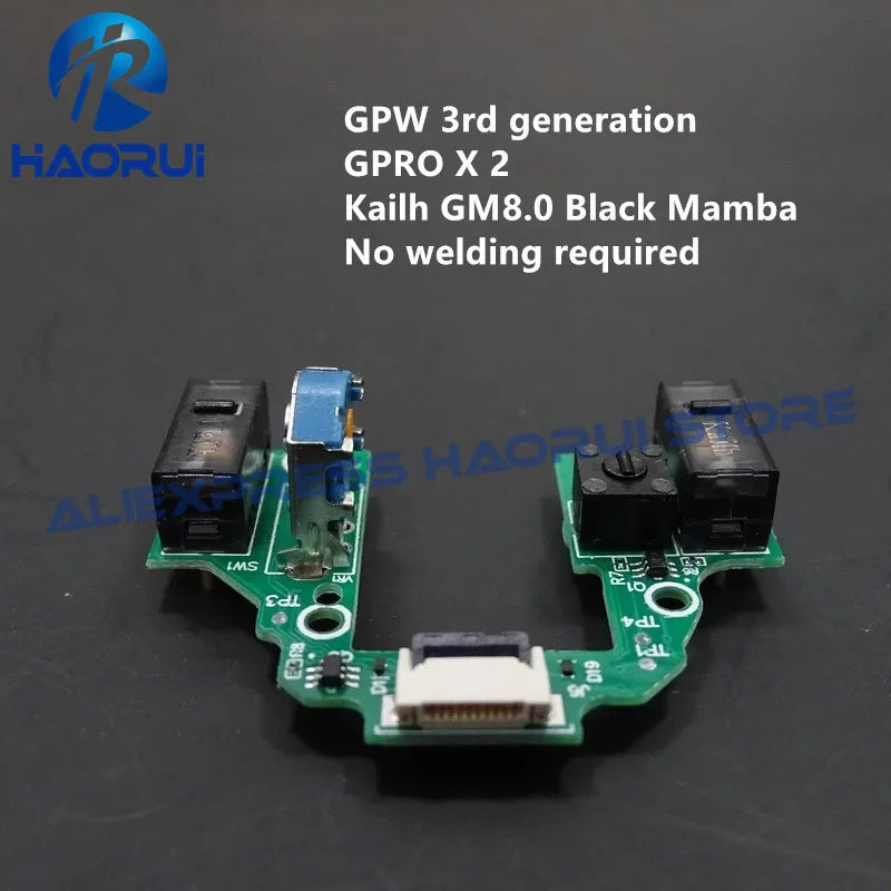 Latest GPW 3 Mouse PCB Board Micro Switch Button for Logitech G Pro X Superlight 2 Welding Free Motherboard Microswitch Encoder