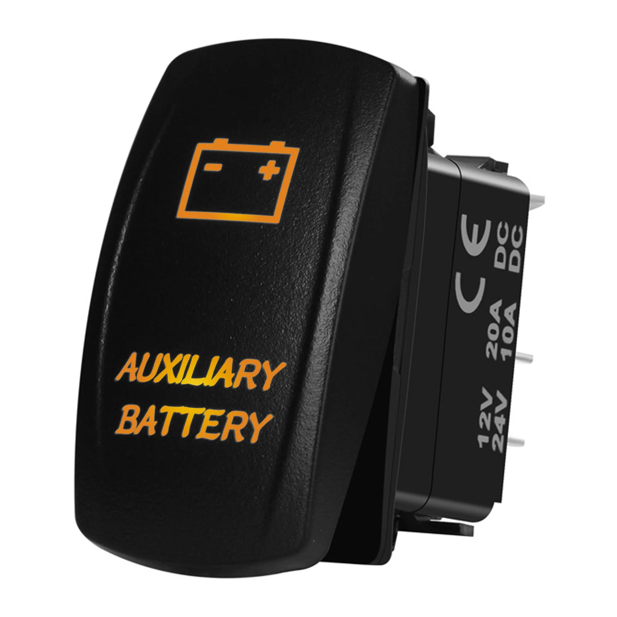 Marine Boat Rocker Switch 12/24V Orange Backlit Anchor Beacon Up Down Button ON OFF/ON OFF ON Momentary Toggle Switch Waterproof