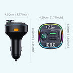 Bluetooth Handsfree FM Transmitter Car Radio Modulator MP3 Player With 22.5W USB Super Quick Charge Adapter for Car