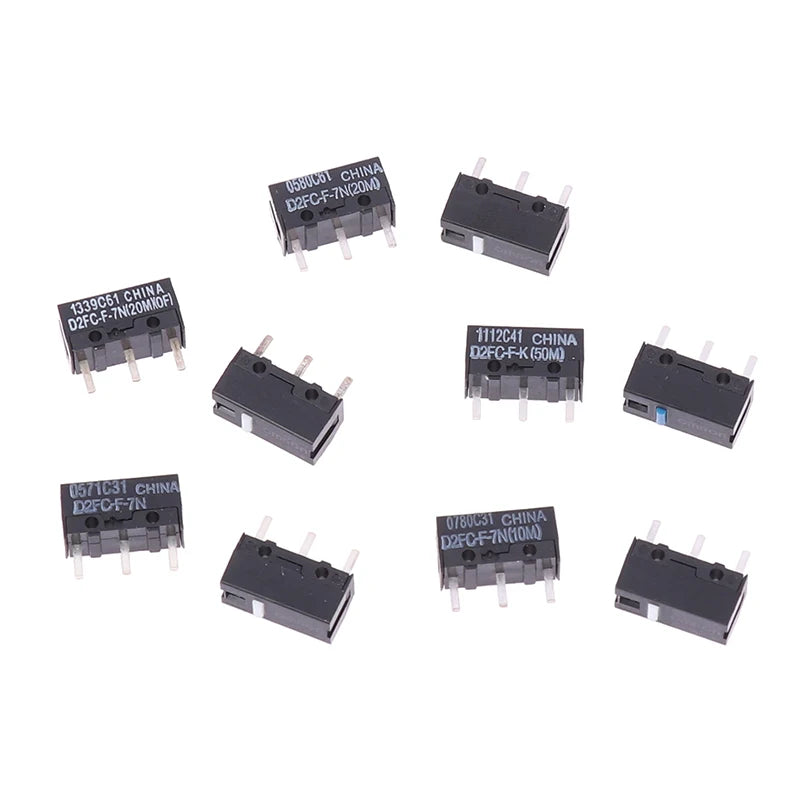 New 2pcs Mouse Micro Switch D2FC-F-7N 10M 20M of D2FC-F-K(50M) -RZ D2F D2F-01 D2F-01F D2F-L D2F-01L D2F-FL D2F-F-3-7