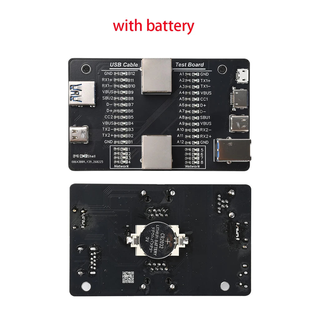 Multifunctional Data Cable Tester USB3.0/3.1/3.2 Type-C 24Pin Cable Detector Support Lightning Micro RJ45 Type-B Cable Test Tool