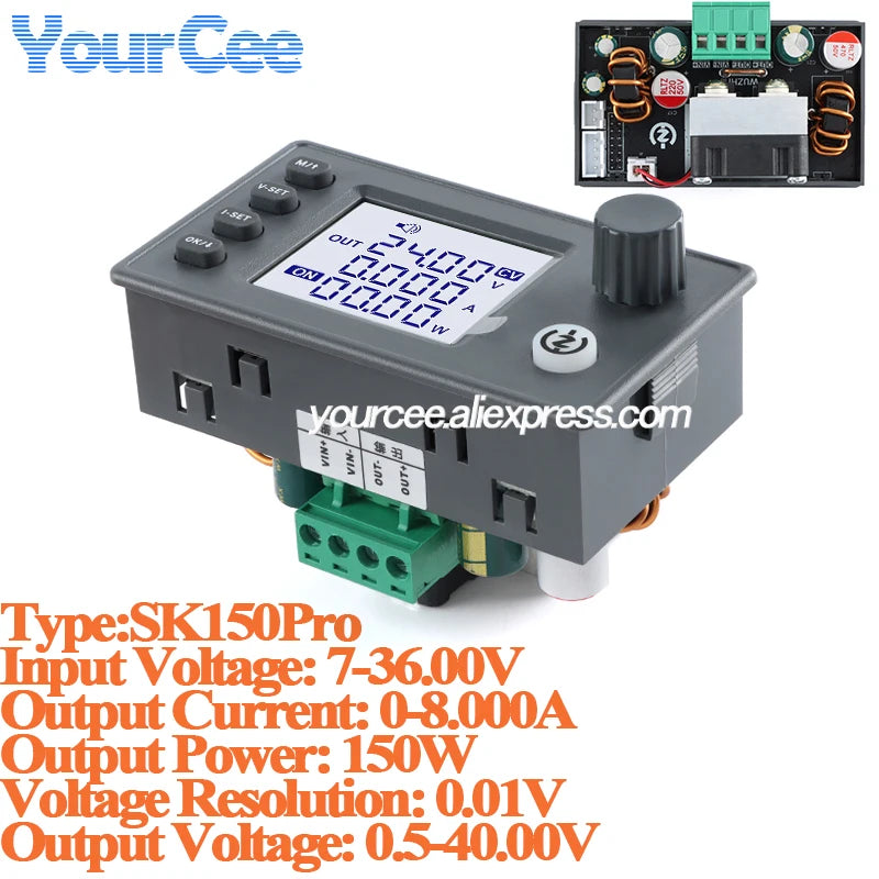 SK150 SK120 SK60 SK150S Buck Boost Converter 150W 120W 60W CNC CC CV MPPT Power DC Adjustable Regulated Solar Charging Module