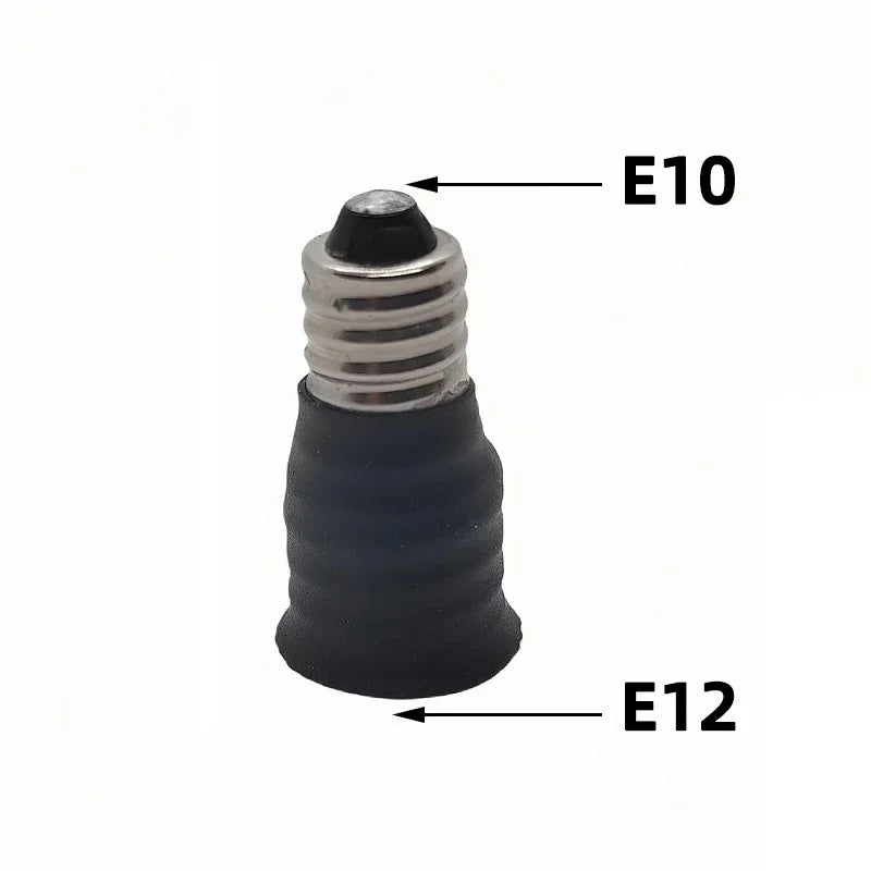 2PCS E10-E12 E11-E12 E11-E14 E12-E12 E10-E14 E17-E14 Light Socket adapter E10 to E12 Candelabra lamp holder converter,Install