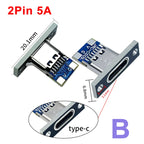 2/5/10pcs Type C USB 3.1 Socket With Screw fixing plate Type-C USB Jack 3.1 Type-C 2Pin 4Pin 5Pin 6Pin Female Connector Jack DIY