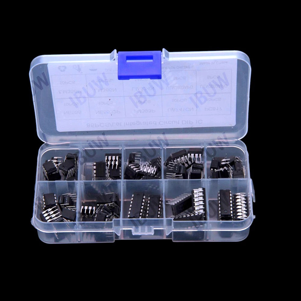 10Values  LM386 85PCS Integrated Circuit LM324 NE555 LM324 LM358 Chip IC Kit DIP NE555 Single Precision Timer LM386 PC817