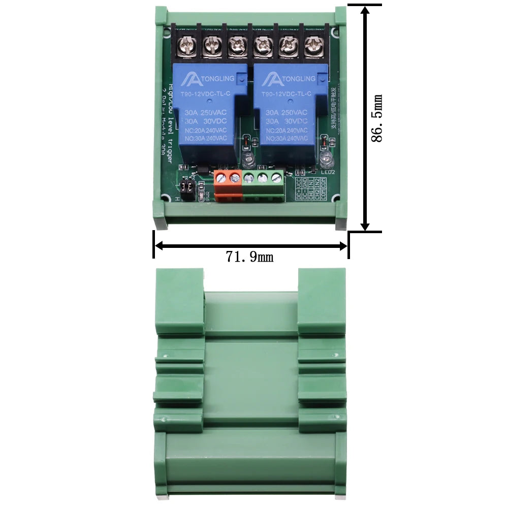 1 2 4 Channel Relay Module 30A With Optocoupler Isolation 1 Way 5V 12V 24V Supports High And low Triger Trigger
