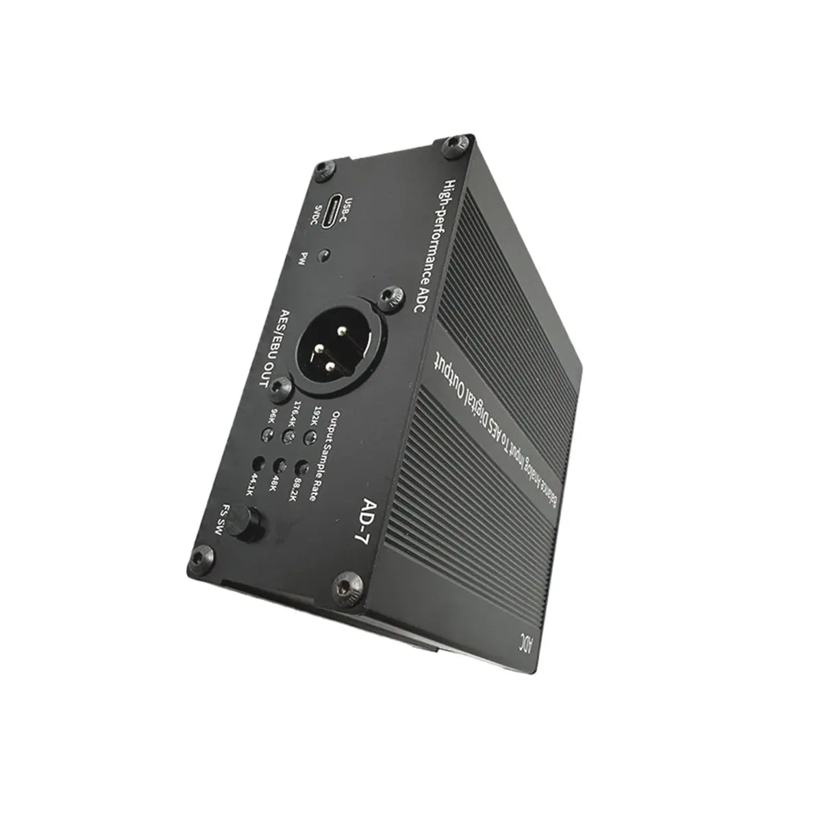 AU47-AES/EBU Analog-to-Digital Audio Converter Digital Audio Encoder Balanced Stereo Output 24 Bit 192K